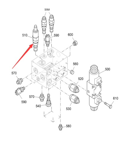 进口摊铺机流量调节阀2251200