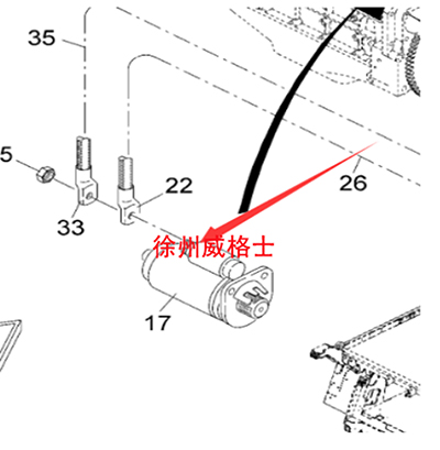 福格le摊铺机起动机零件号491291148