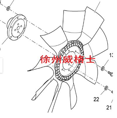 福格摊铺机发动机风扇叶2226830 福格摊铺机发动机风扇叶2226830