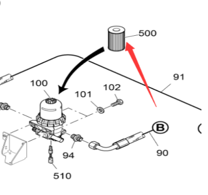 S2100-3摊铺机油水分离器滤芯2307678 S2100-3摊铺机油水分离器滤芯2307678