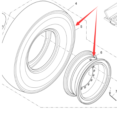 轮胎摊铺机后轮轮胎460230207 轮胎摊铺机后轮轮胎460230207